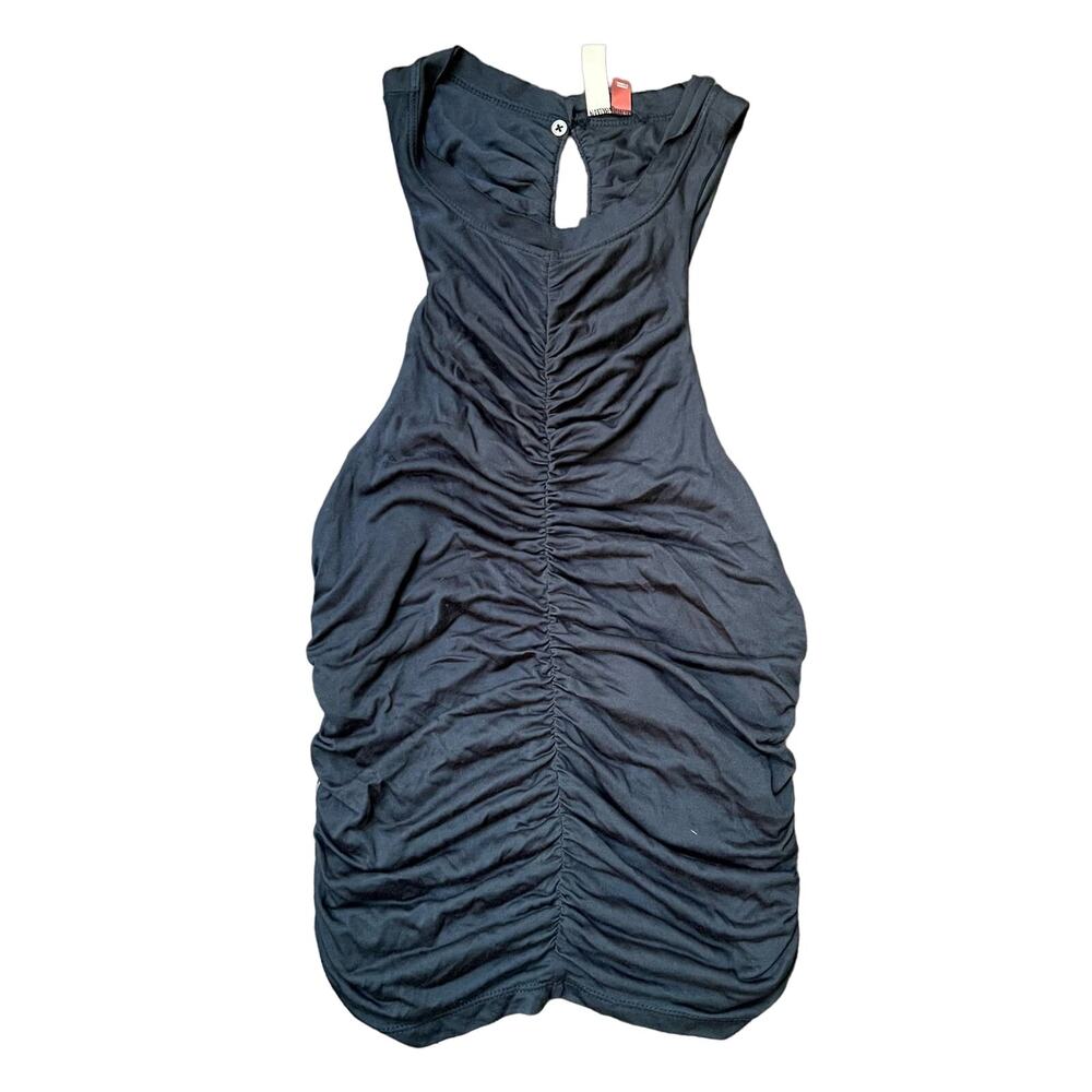 (SALE 5/$25) NWT Anthropologie Pilcro Black Ruched Tank Top